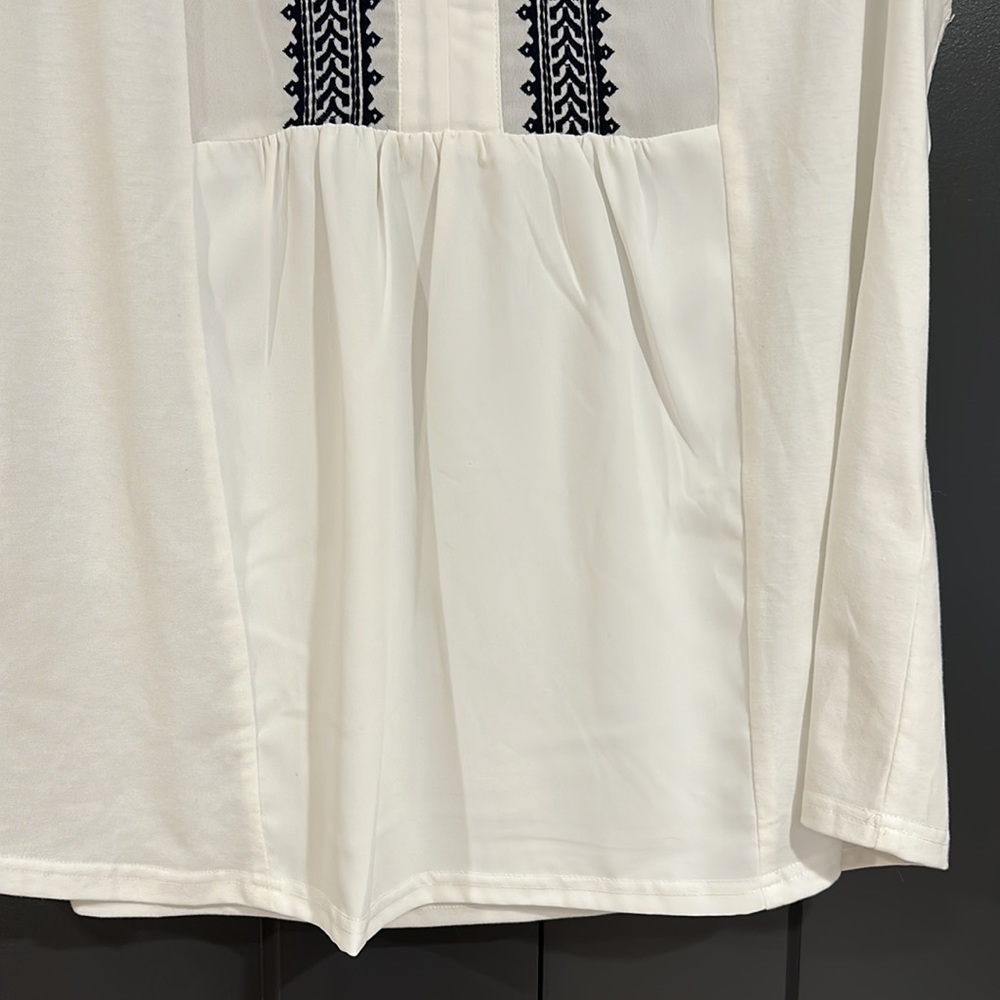 Brand new never worn! White float tank top with blue stitching. - Picture 3 of 7